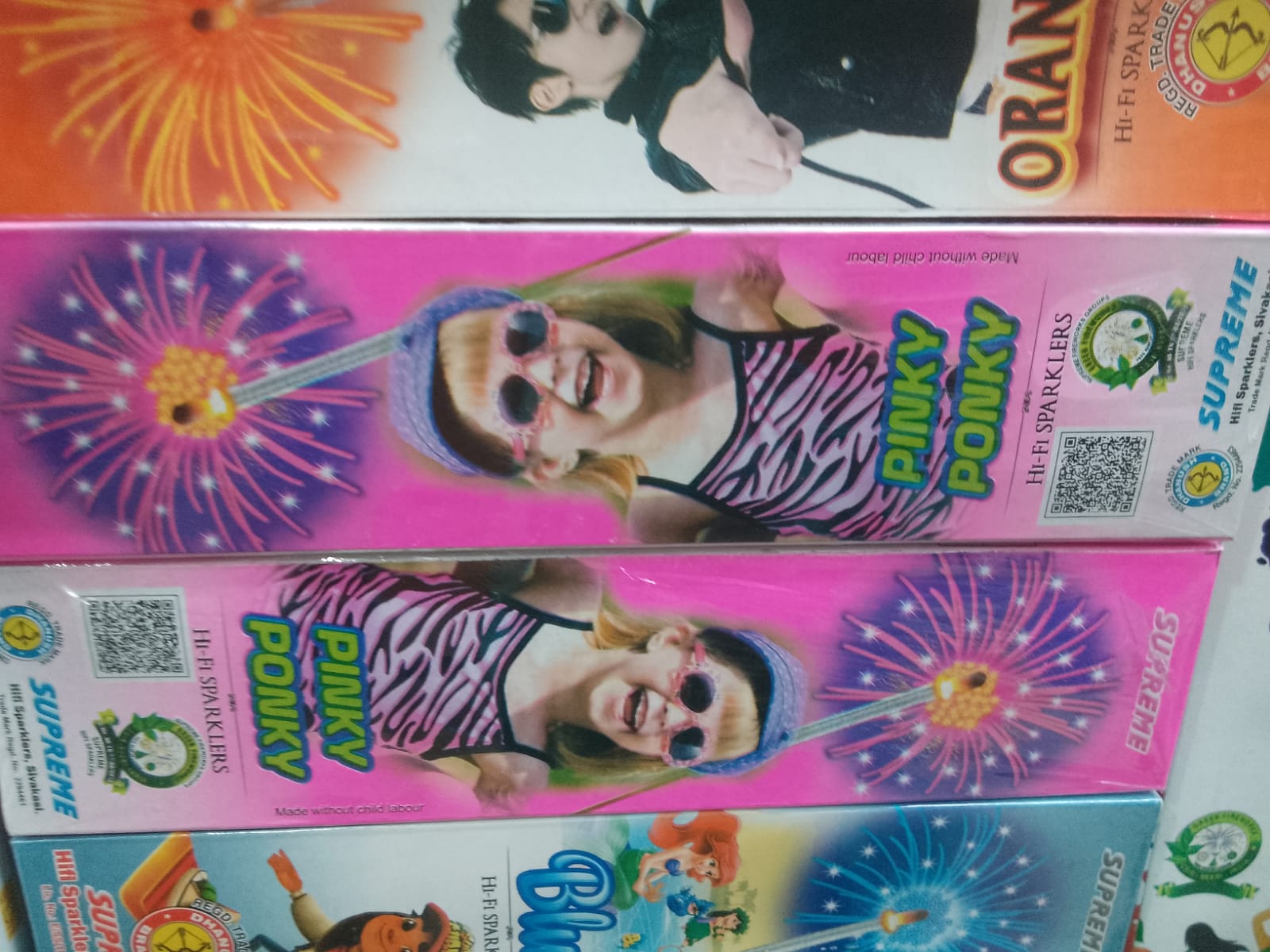 Krish Crackers 10 cm Pinky sparklers 5boxes
